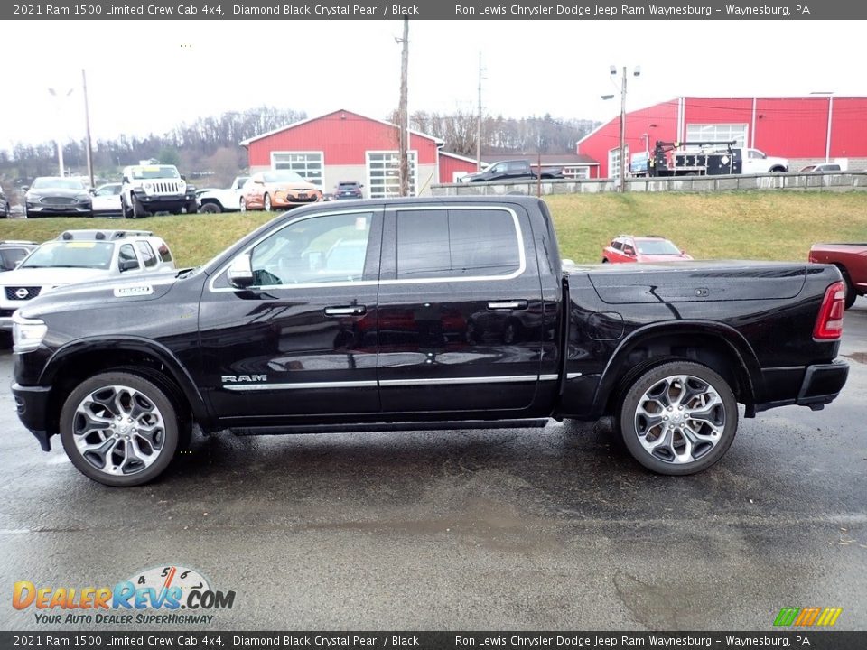 2021 Ram 1500 Limited Crew Cab 4x4 Diamond Black Crystal Pearl / Black Photo #2