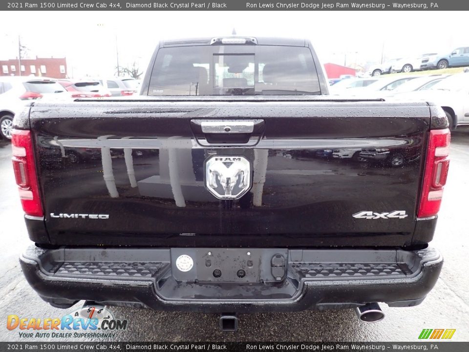 2021 Ram 1500 Limited Crew Cab 4x4 Diamond Black Crystal Pearl / Black Photo #4