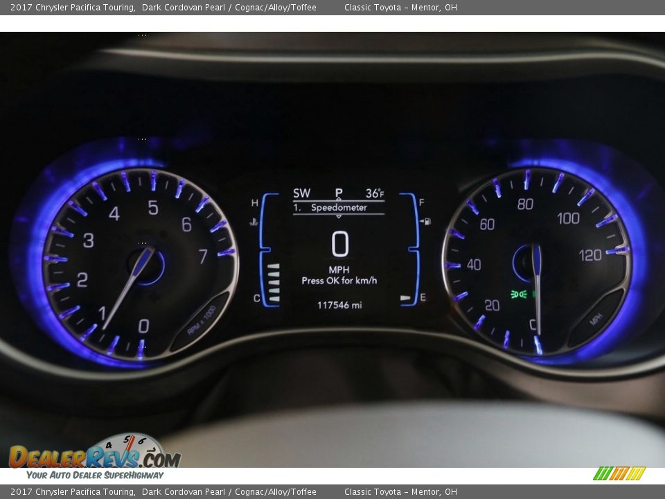 2017 Chrysler Pacifica Touring Dark Cordovan Pearl / Cognac/Alloy/Toffee Photo #8