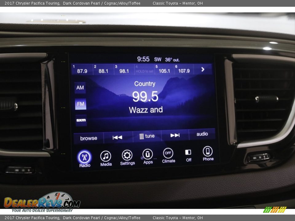 2017 Chrysler Pacifica Touring Dark Cordovan Pearl / Cognac/Alloy/Toffee Photo #10