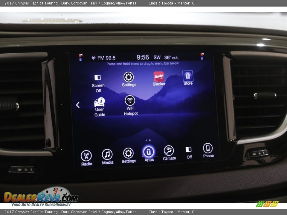 2017 Chrysler Pacifica Touring Dark Cordovan Pearl / Cognac/Alloy/Toffee Photo #12