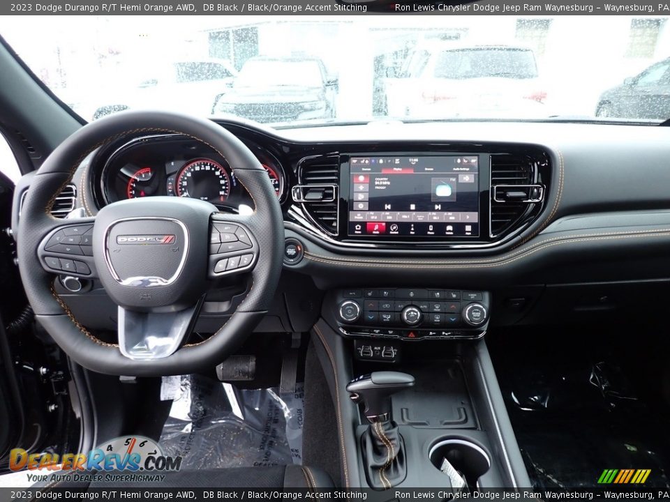 Dashboard of 2023 Dodge Durango R/T Hemi Orange AWD Photo #13