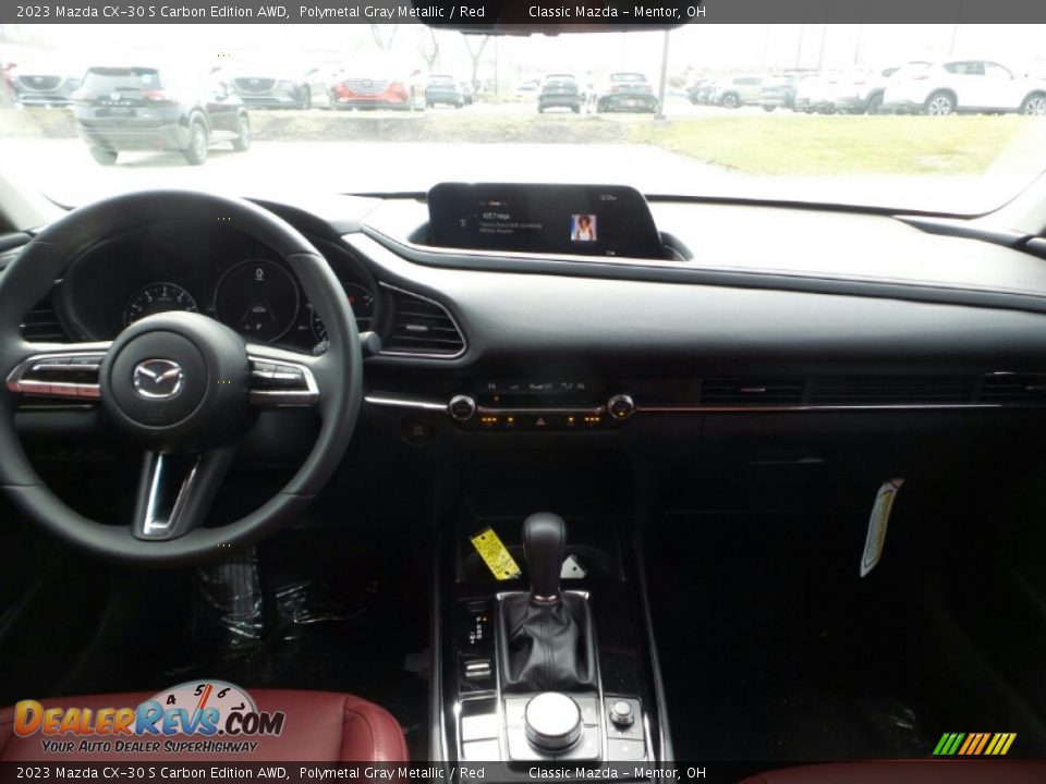 2023 Mazda CX-30 S Carbon Edition AWD Polymetal Gray Metallic / Red Photo #3