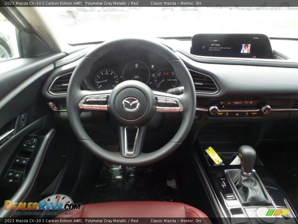 2023 Mazda CX-30 S Carbon Edition AWD Polymetal Gray Metallic / Red Photo #4