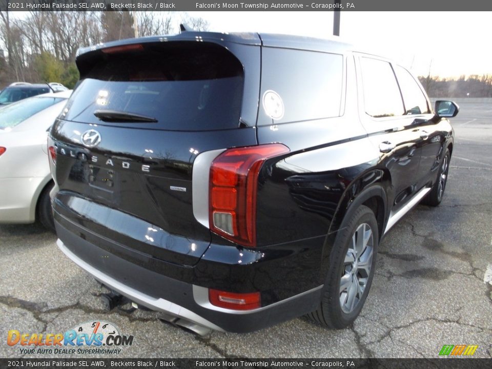 2021 Hyundai Palisade SEL AWD Becketts Black / Black Photo #4