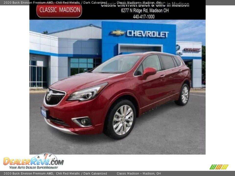 2020 Buick Envision Premium AWD Chili Red Metallic / Dark Galvanized Photo #1