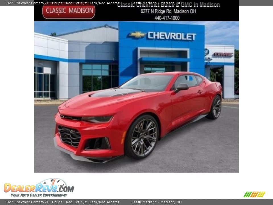 2022 Chevrolet Camaro ZL1 Coupe Red Hot / Jet Black/Red Accents Photo #1