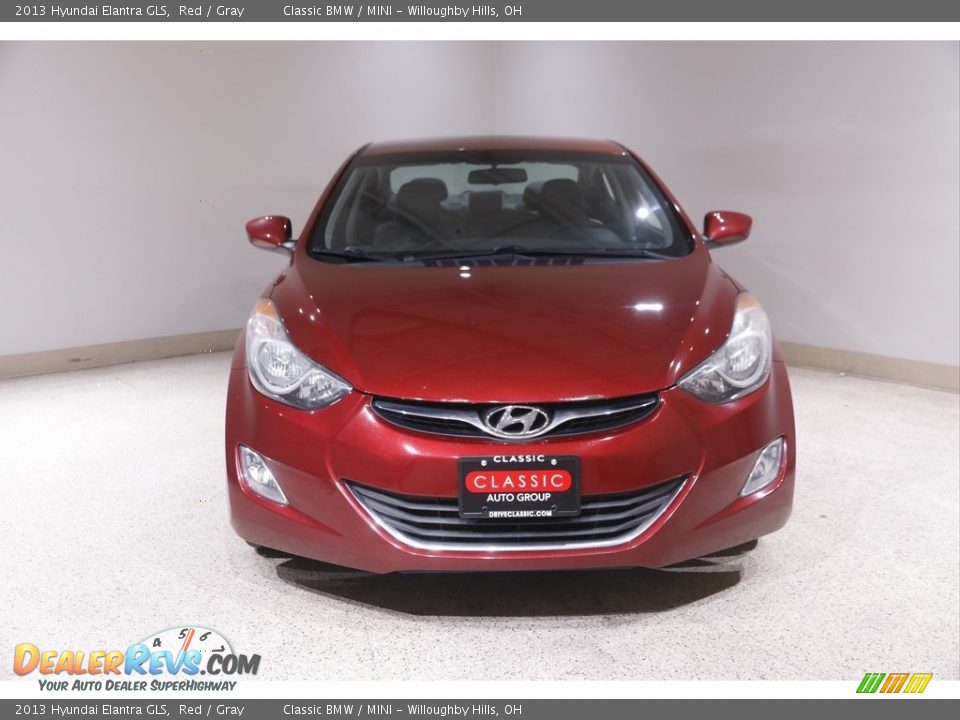 2013 Hyundai Elantra GLS Red / Gray Photo #2