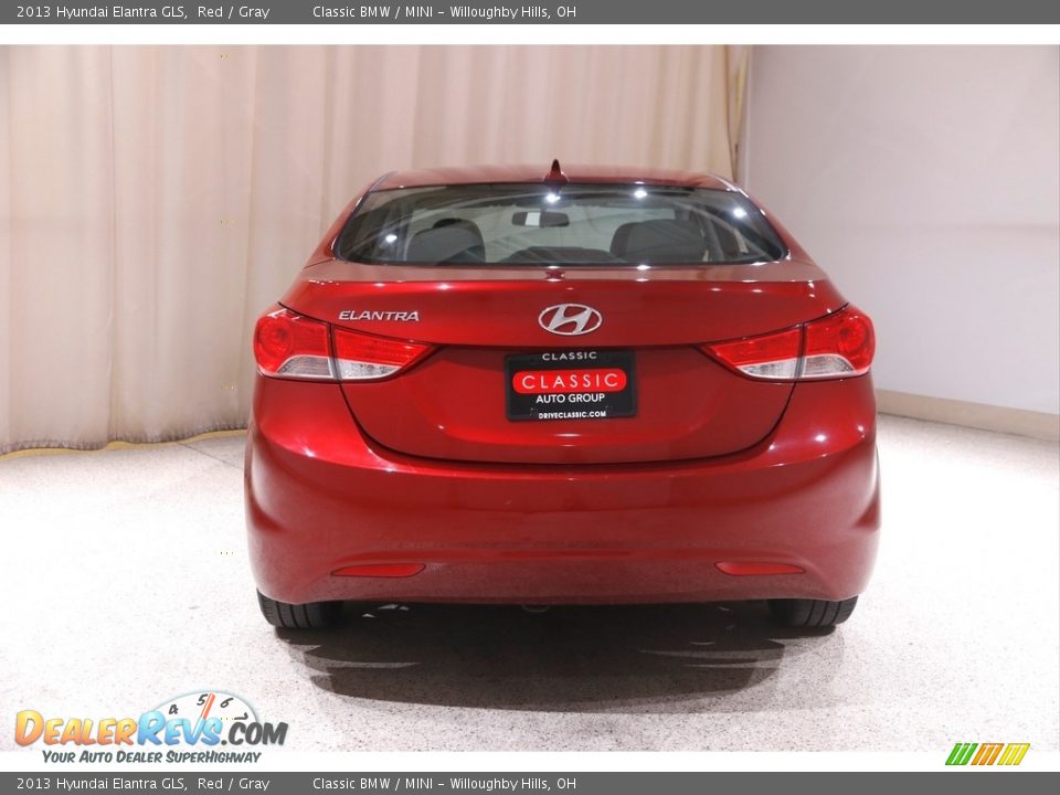 2013 Hyundai Elantra GLS Red / Gray Photo #16