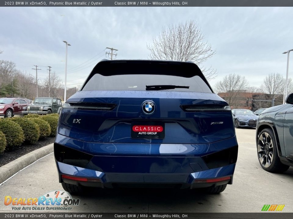 2023 BMW iX xDrive50 Phytonic Blue Metallic / Oyster Photo #4