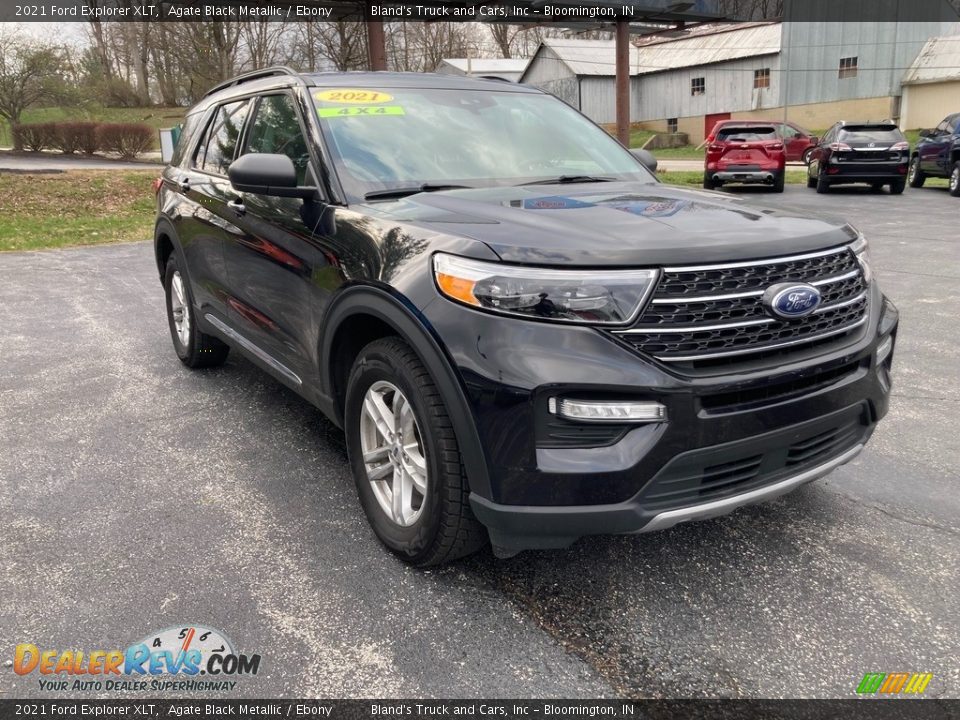 2021 Ford Explorer XLT Agate Black Metallic / Ebony Photo #6