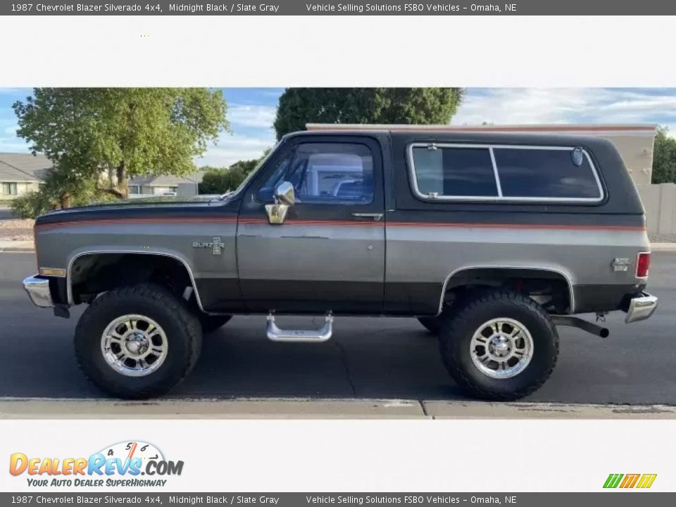 Midnight Black 1987 Chevrolet Blazer Silverado 4x4 Photo #1