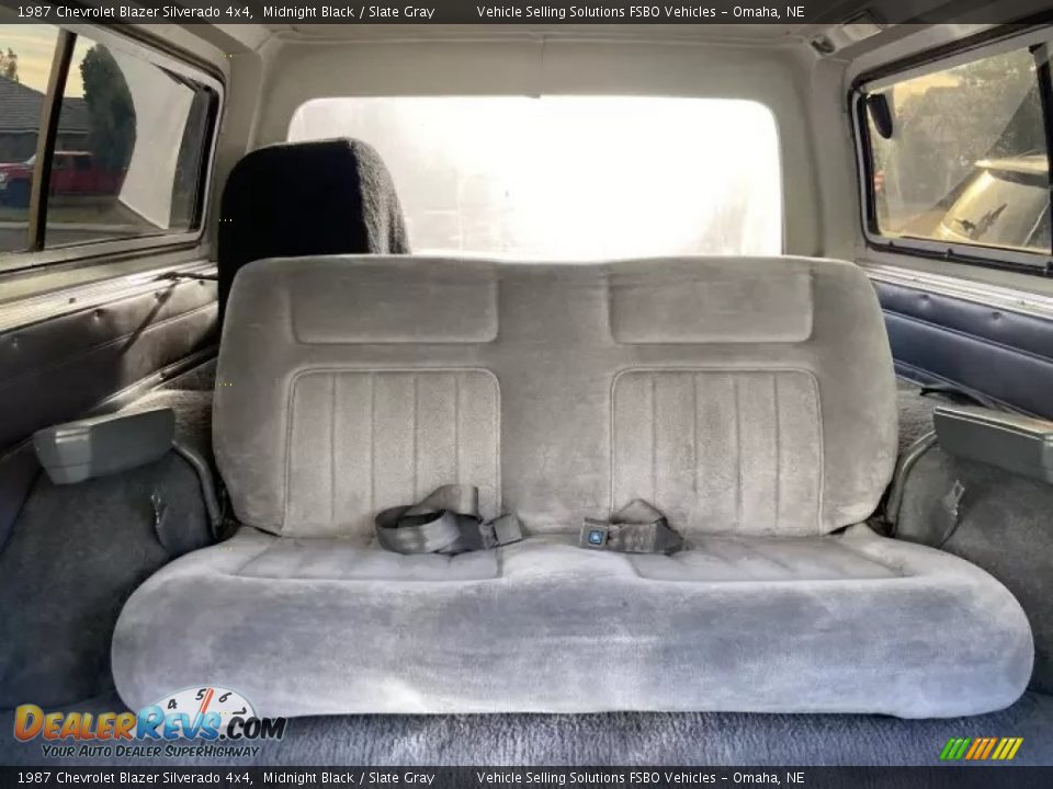 Rear Seat of 1987 Chevrolet Blazer Silverado 4x4 Photo #7
