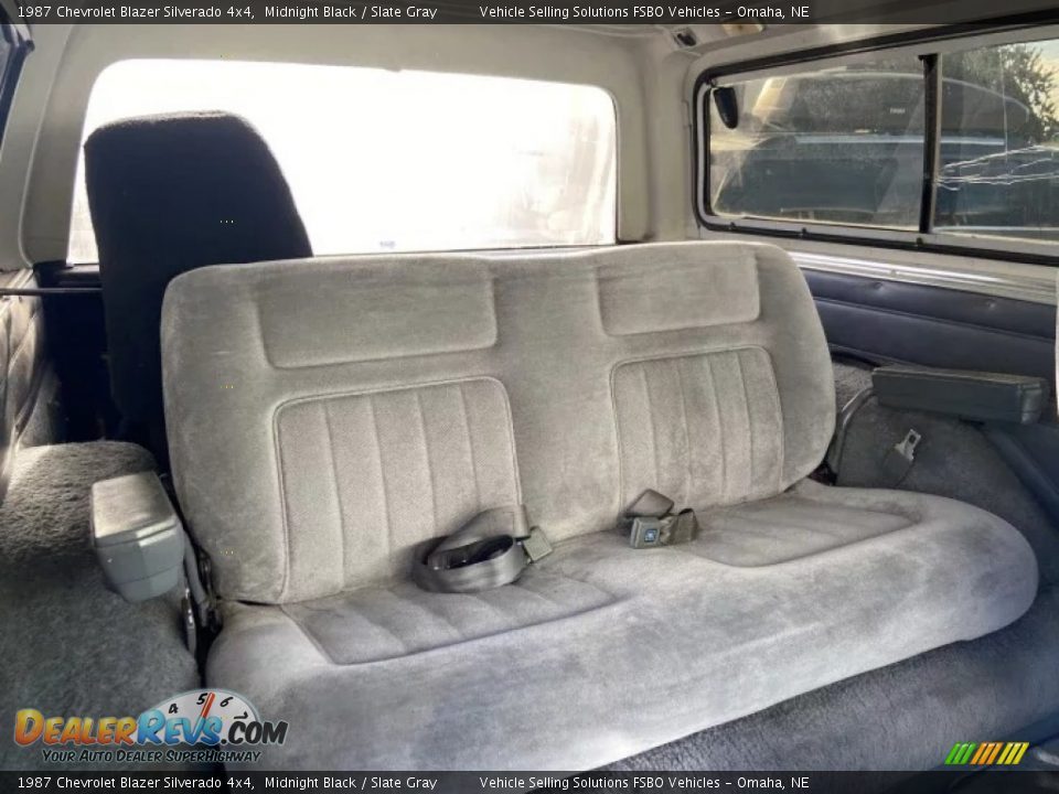 Rear Seat of 1987 Chevrolet Blazer Silverado 4x4 Photo #8