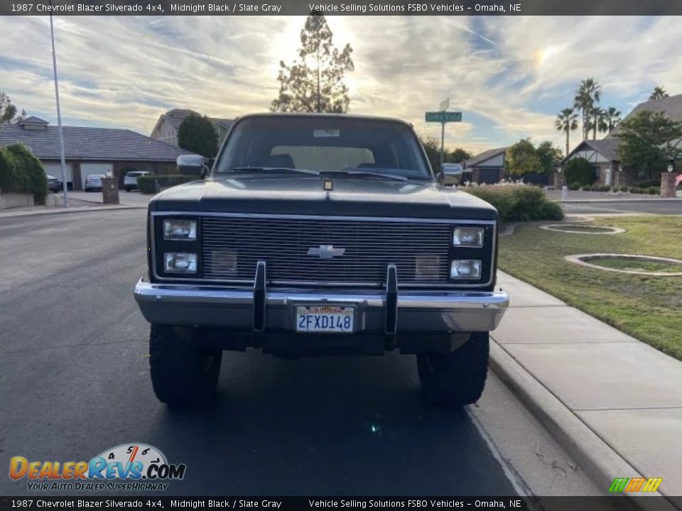 1987 Chevrolet Blazer Silverado 4x4 Midnight Black / Slate Gray Photo #15