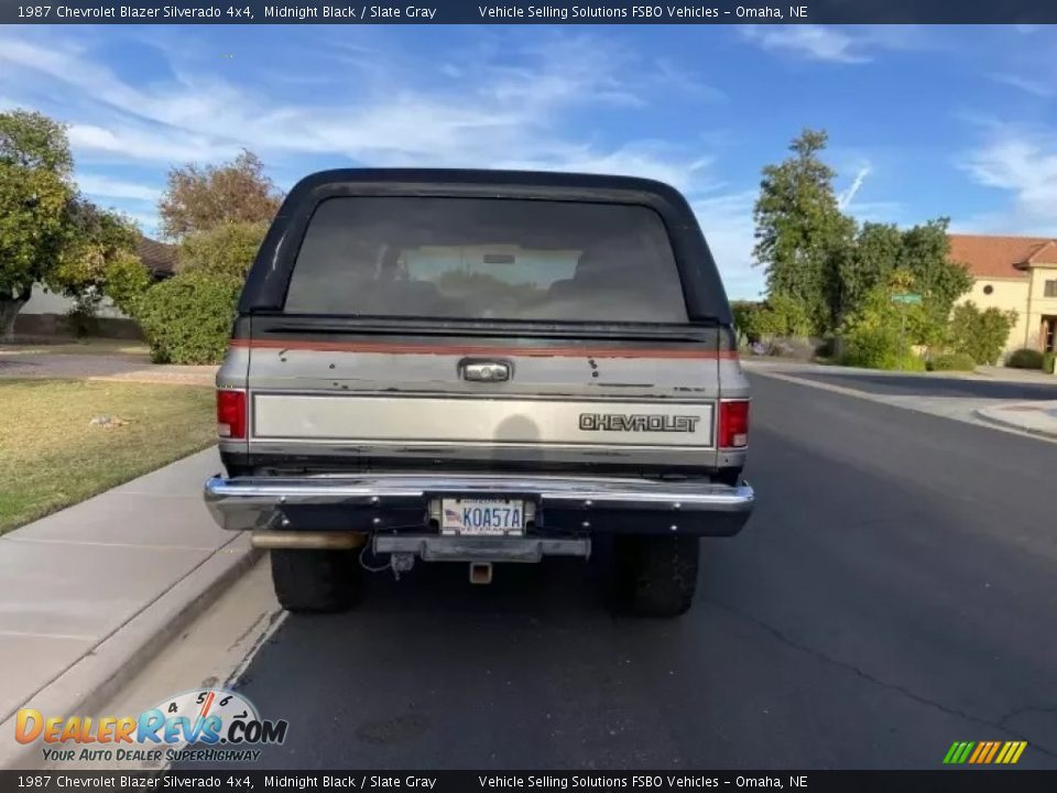 1987 Chevrolet Blazer Silverado 4x4 Midnight Black / Slate Gray Photo #18