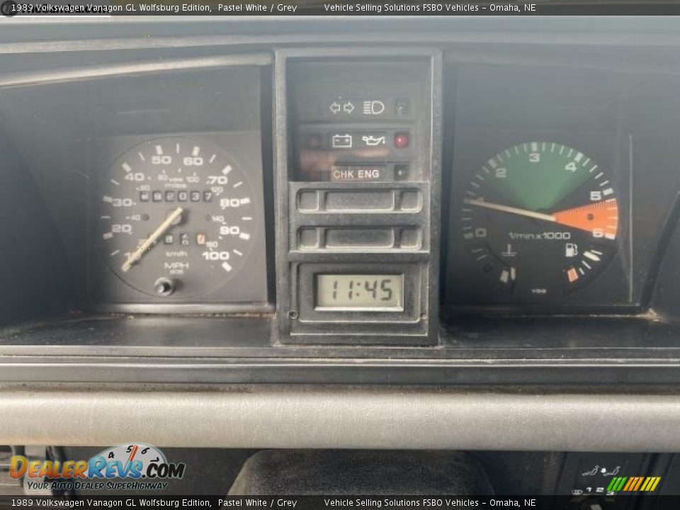 1989 Volkswagen Vanagon GL Wolfsburg Edition Gauges Photo #3