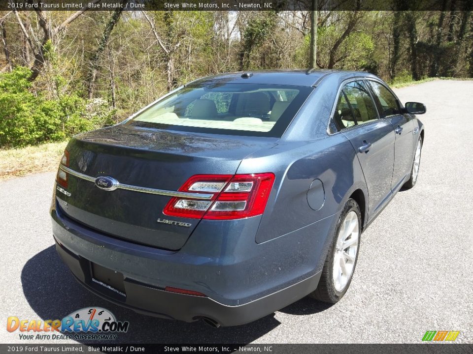 2019 Ford Taurus Limited Blue Metallic / Dune Photo #7