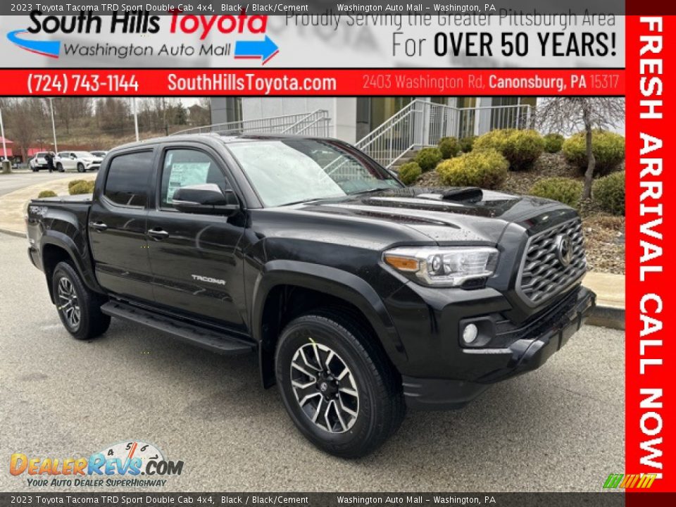 2023 Toyota Tacoma TRD Sport Double Cab 4x4 Black / Black/Cement Photo #1