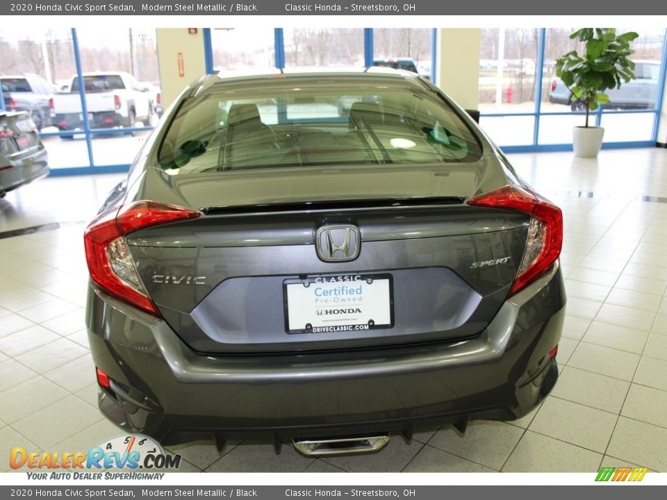 2020 Honda Civic Sport Sedan Modern Steel Metallic / Black Photo #8