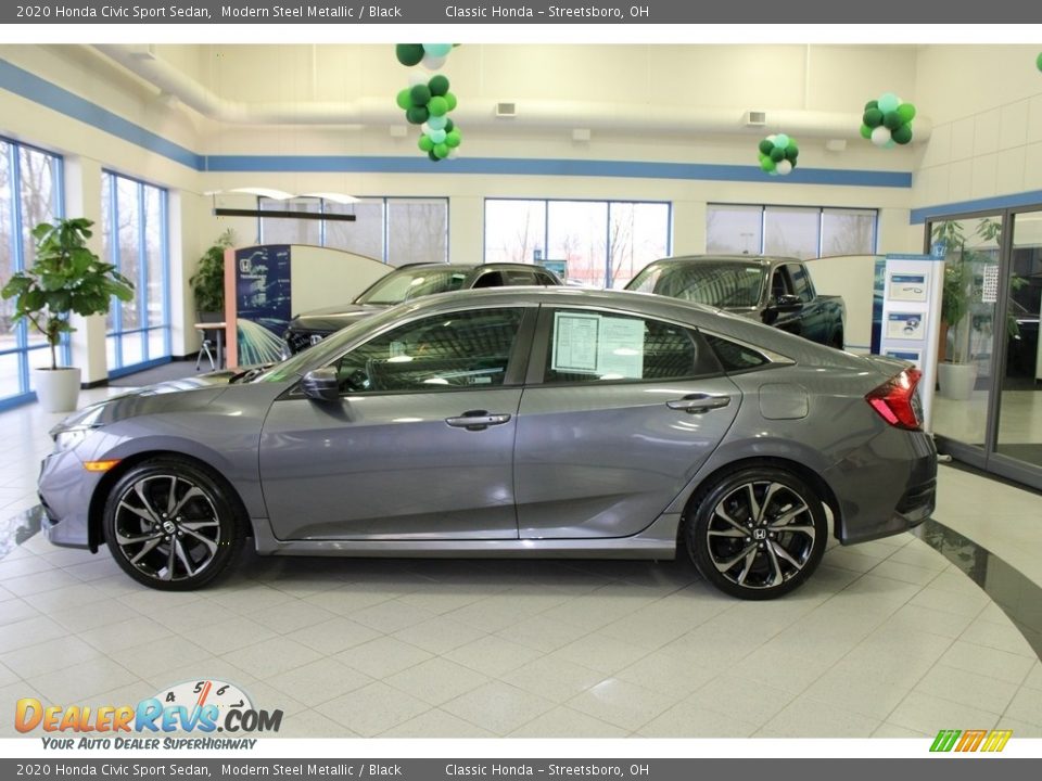 2020 Honda Civic Sport Sedan Modern Steel Metallic / Black Photo #10