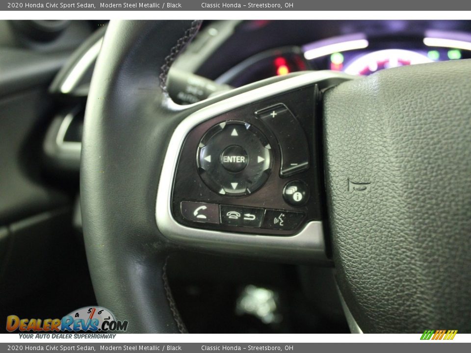 2020 Honda Civic Sport Sedan Modern Steel Metallic / Black Photo #30