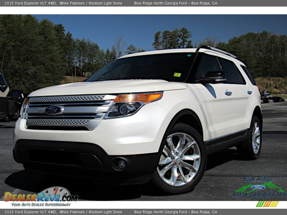 2015 Ford Explorer XLT 4WD White Platinum / Medium Light Stone Photo #1