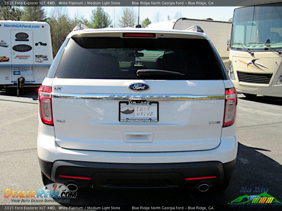 2015 Ford Explorer XLT 4WD White Platinum / Medium Light Stone Photo #4