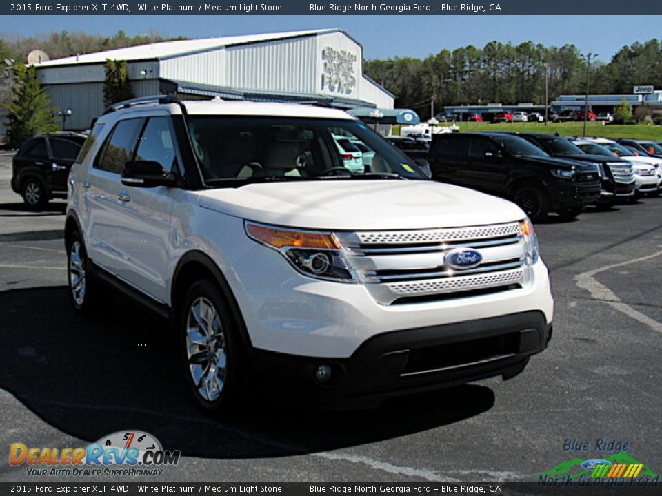 2015 Ford Explorer XLT 4WD White Platinum / Medium Light Stone Photo #7