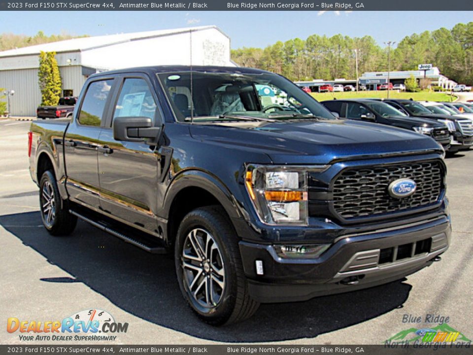 2023 Ford F150 STX SuperCrew 4x4 Antimatter Blue Metallic / Black Photo #7