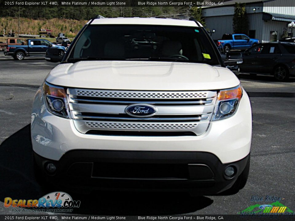 2015 Ford Explorer XLT 4WD White Platinum / Medium Light Stone Photo #8