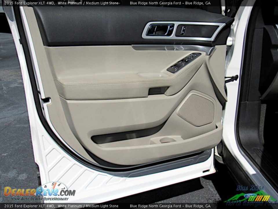 2015 Ford Explorer XLT 4WD White Platinum / Medium Light Stone Photo #10