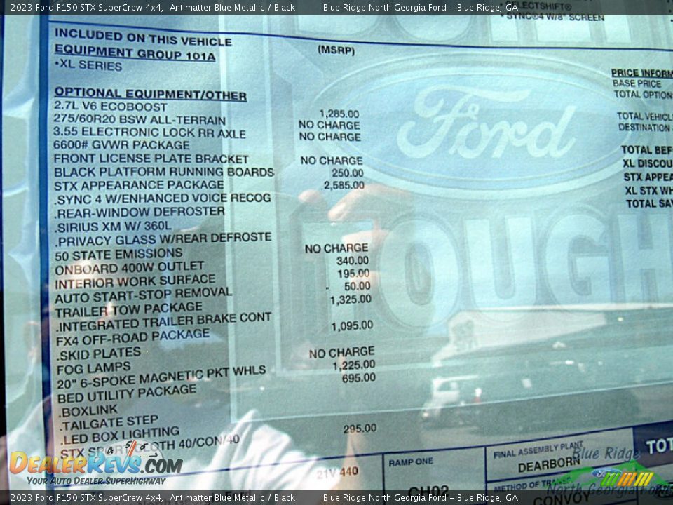 2023 Ford F150 STX SuperCrew 4x4 Antimatter Blue Metallic / Black Photo #28