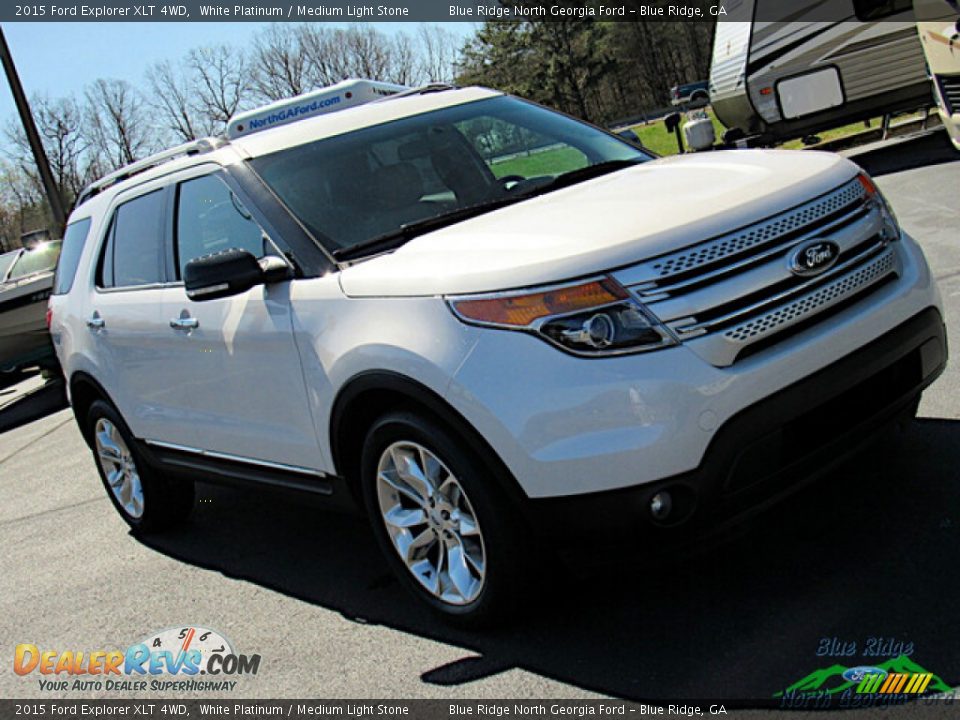 2015 Ford Explorer XLT 4WD White Platinum / Medium Light Stone Photo #29