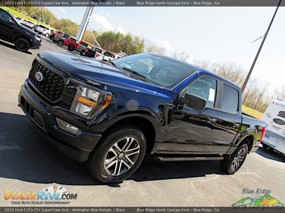 2023 Ford F150 STX SuperCrew 4x4 Antimatter Blue Metallic / Black Photo #29