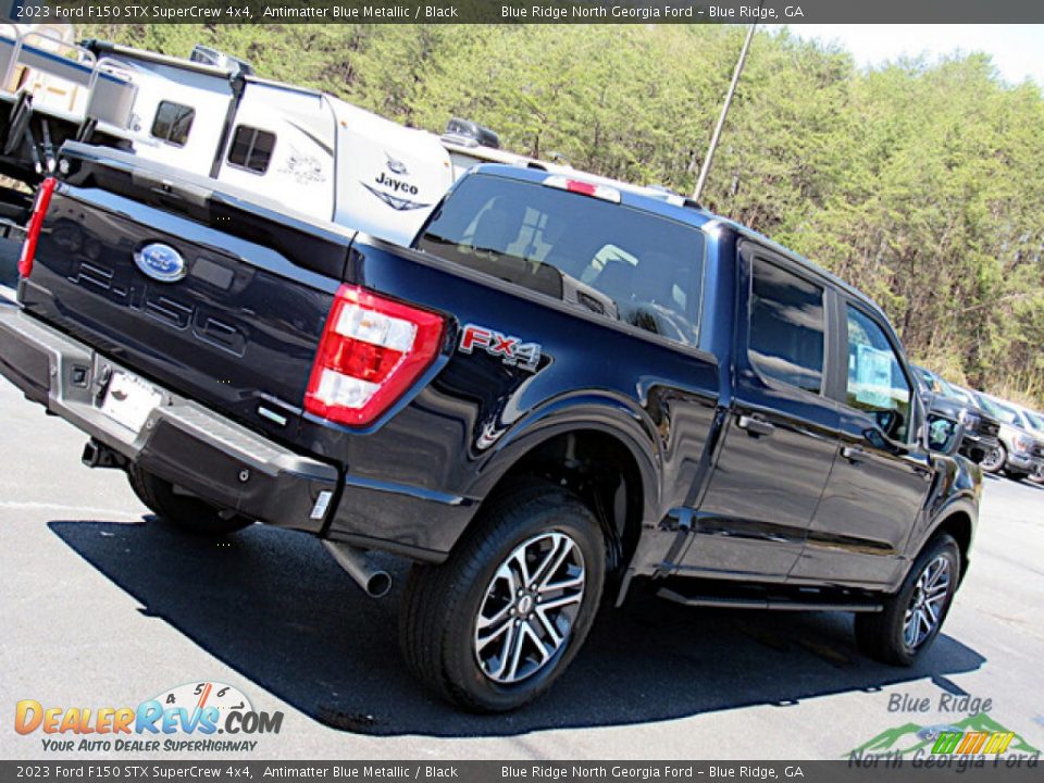 2023 Ford F150 STX SuperCrew 4x4 Antimatter Blue Metallic / Black Photo #31