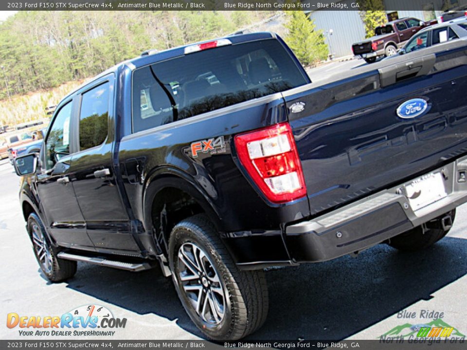 2023 Ford F150 STX SuperCrew 4x4 Antimatter Blue Metallic / Black Photo #32