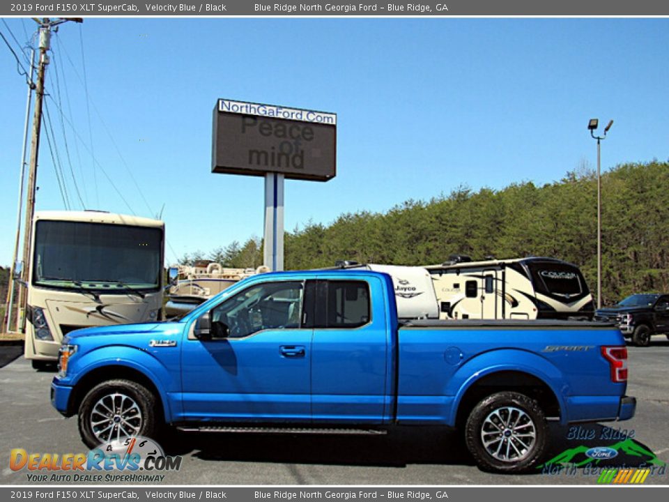 2019 Ford F150 XLT SuperCab Velocity Blue / Black Photo #2