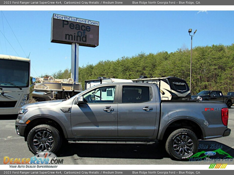 2023 Ford Ranger Lariat SuperCrew 4x4 Carbonized Gray Metallic / Medium Stone Photo #2