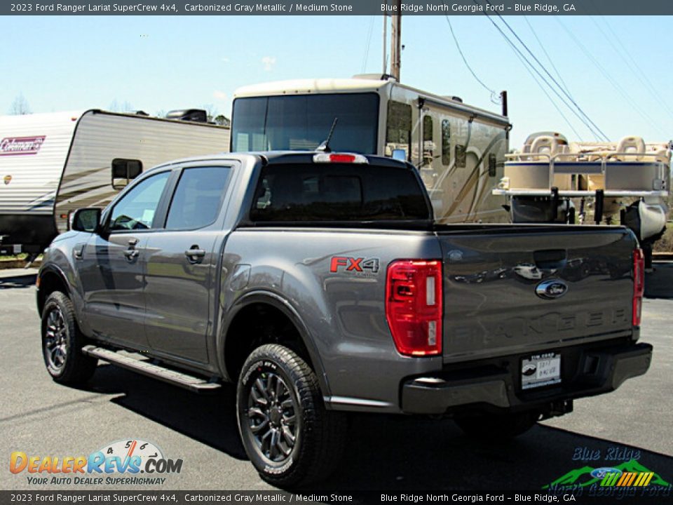 2023 Ford Ranger Lariat SuperCrew 4x4 Carbonized Gray Metallic / Medium Stone Photo #3