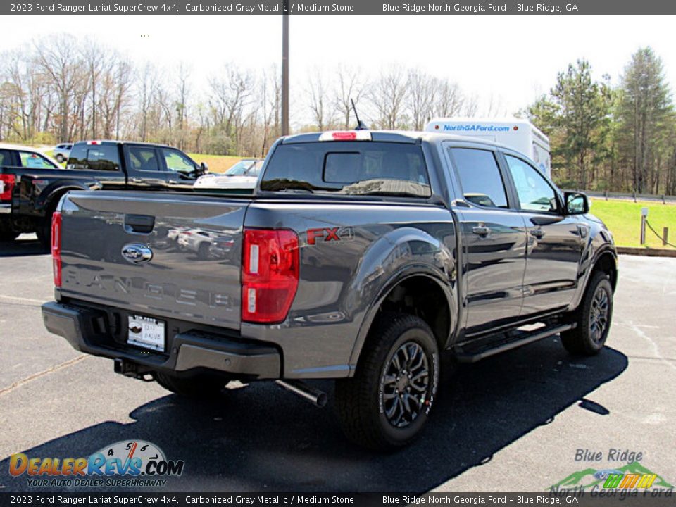 2023 Ford Ranger Lariat SuperCrew 4x4 Carbonized Gray Metallic / Medium Stone Photo #5