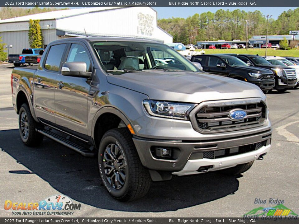 2023 Ford Ranger Lariat SuperCrew 4x4 Carbonized Gray Metallic / Medium Stone Photo #7