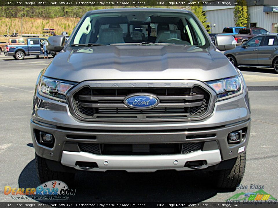 2023 Ford Ranger Lariat SuperCrew 4x4 Carbonized Gray Metallic / Medium Stone Photo #8