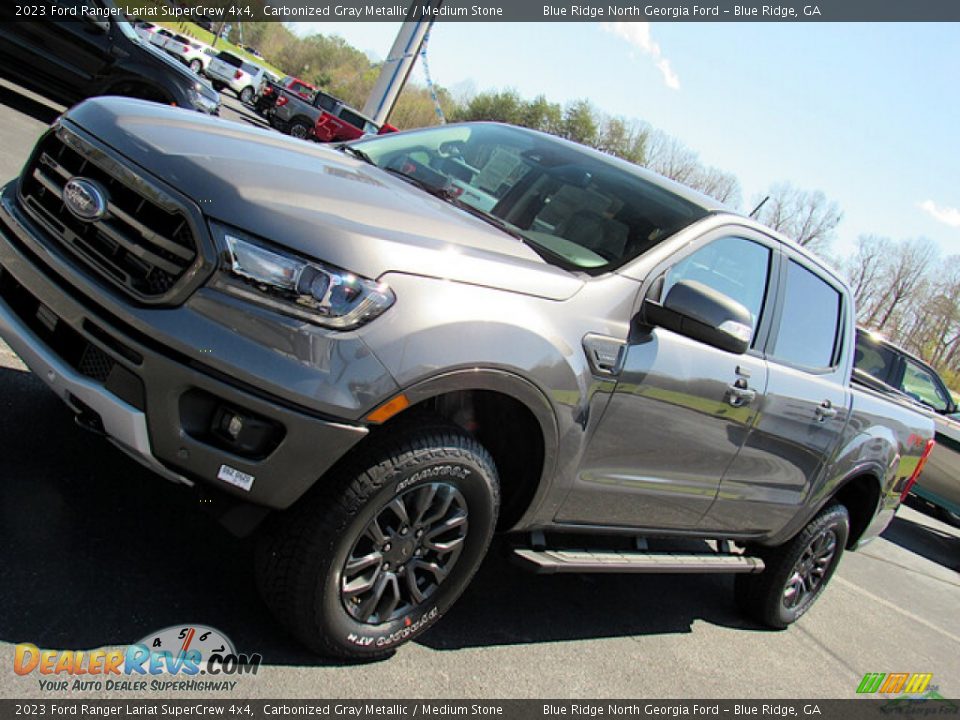 2023 Ford Ranger Lariat SuperCrew 4x4 Carbonized Gray Metallic / Medium Stone Photo #25