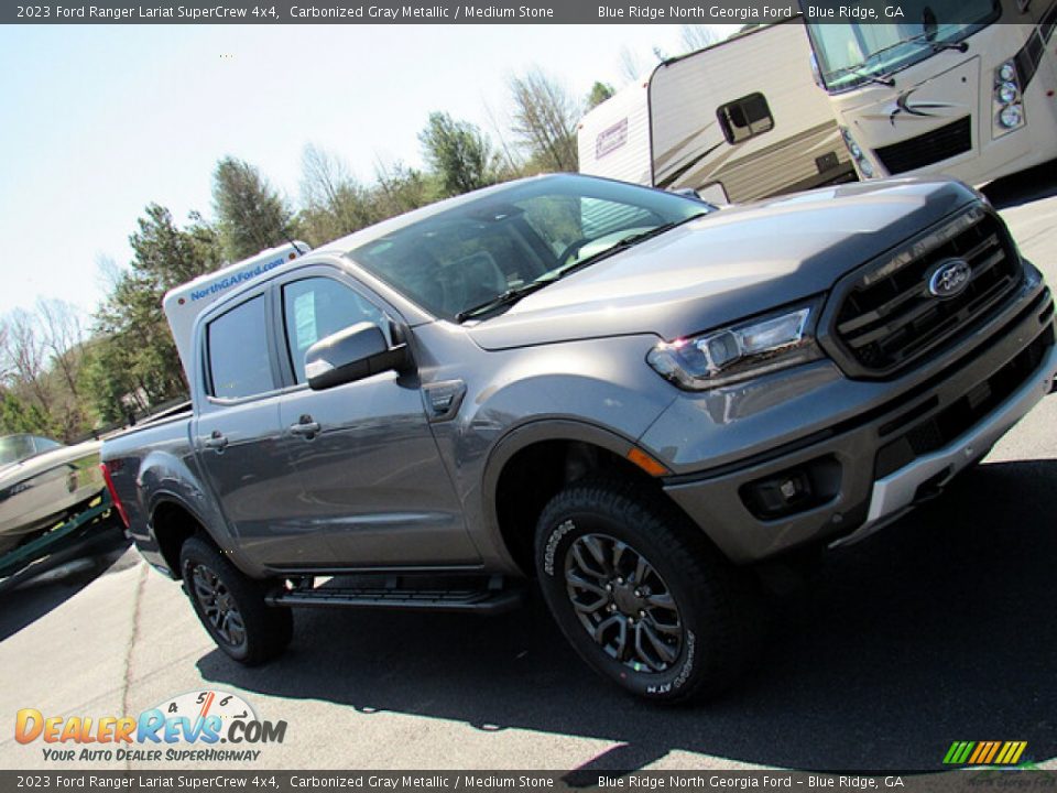 2023 Ford Ranger Lariat SuperCrew 4x4 Carbonized Gray Metallic / Medium Stone Photo #26