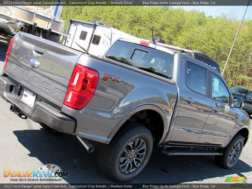 2023 Ford Ranger Lariat SuperCrew 4x4 Carbonized Gray Metallic / Medium Stone Photo #27