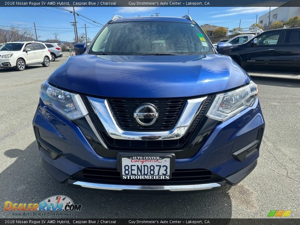 2018 Nissan Rogue SV AWD Hybrid Caspian Blue / Charcoal Photo #2