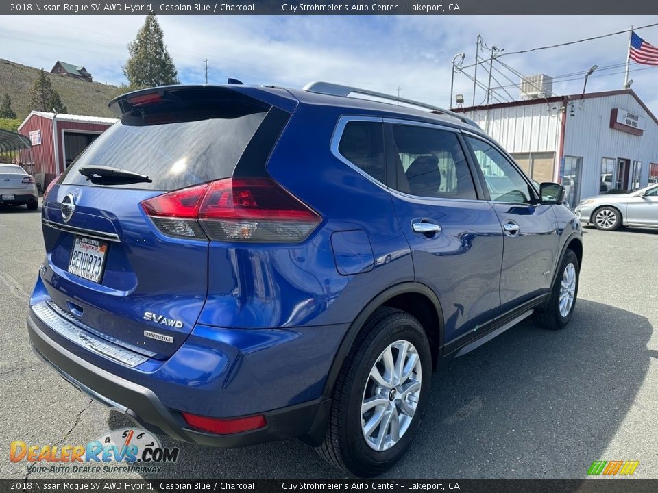 2018 Nissan Rogue SV AWD Hybrid Caspian Blue / Charcoal Photo #6