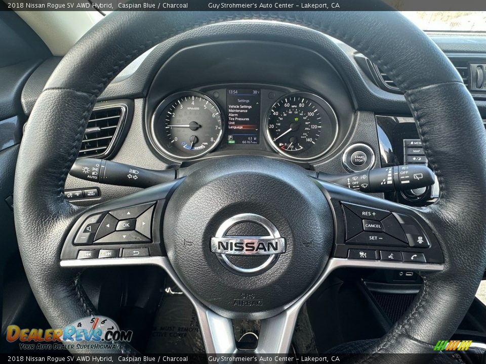 2018 Nissan Rogue SV AWD Hybrid Steering Wheel Photo #8