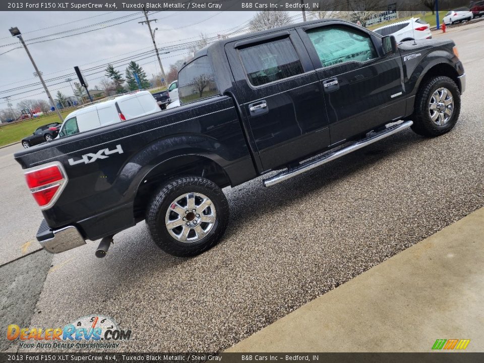 2013 Ford F150 XLT SuperCrew 4x4 Tuxedo Black Metallic / Steel Gray Photo #8